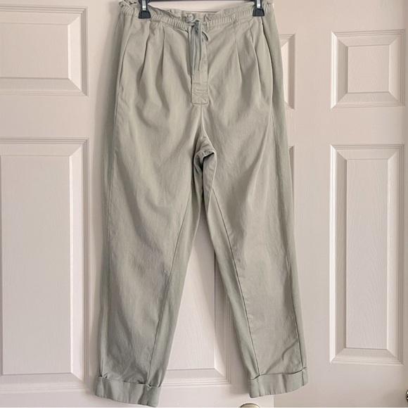 Alice + Olivia Trouser Pants Straight Length Relaxed Fit Pale Sage Green Size M - Picture 1 of 15
